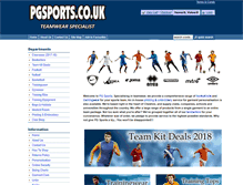 Tablet Screenshot of pgsports.co.uk